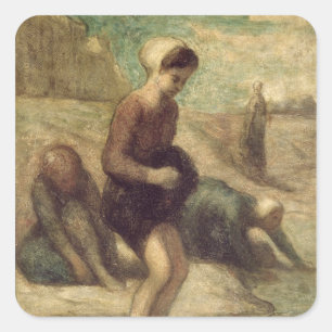 Sticker Carré Au bord de l'eau, vers 1849-53