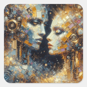 Sticker Carré Au-delà du sentiment - Collection d'oeuvres Futuri