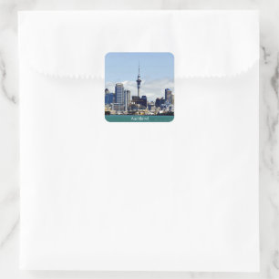 Sticker Carré Auckland Skyline