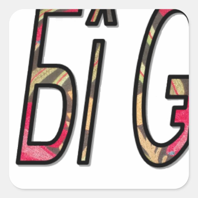 Sticker Carré Aucun texte Bigiji (Devant)