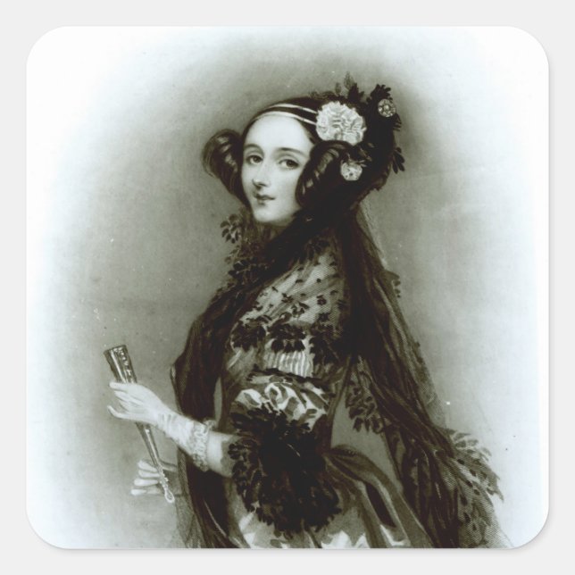 Sticker Carré Augusta Ada Byron Comtesse de Lovelace (Devant)
