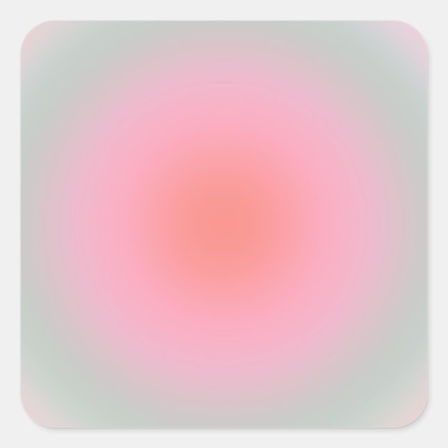Sticker Carré Aura minimaliste Pastel Gradient (Devant)