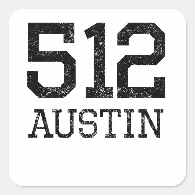 Sticker Carré Austin 512 en détresse (Devant)