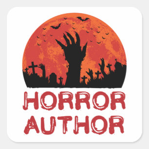 Sticker Carré Auteur d'horreur Romancier Histoires d'horreur