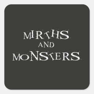 Sticker Carré Autocollant-logo de gaietés et de monstres