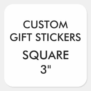 Sticker Carré Autocollants-cadeaux CARRÉ de 3 pouces personnalis