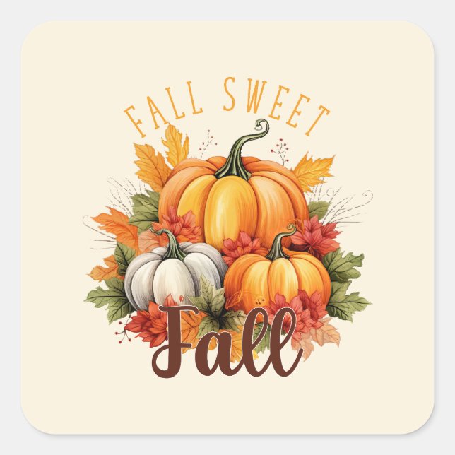 Sticker Carré Automne Sweet Fall (Devant)
