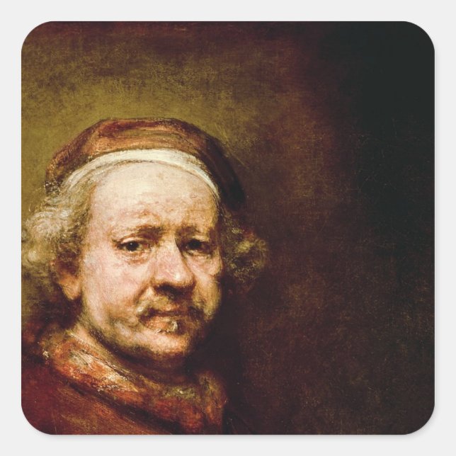 Sticker Carré Autoportrait à l'âge de 63, 1669 (Devant)