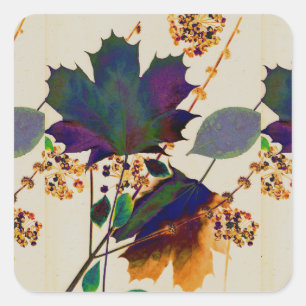 Sticker Carré Autumn Leaves