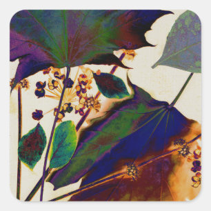 Sticker Carré Autumn Leaves