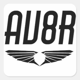 Sticker Carré AV8R - Aviateurs et pilotes