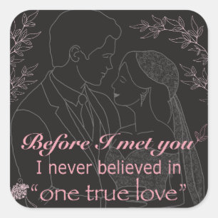 Sticker Carré Avant De Vous Rencontrer Mariage Vow