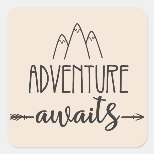Sticker Carré Aventure Attend (Devant)