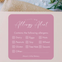 Avertissement d'alerte d'allergie Rose Poussiéreus
