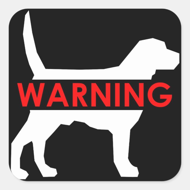 STICKER CARRÉ AVERTISSEUR CARRÉ DE DOG (Devant)