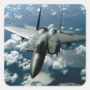 Sticker Carré Avion de chasse