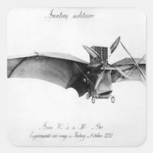 Sticker Carré Avion III, "La chauve-souris"