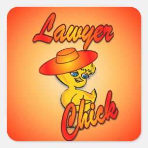 Sticker Carré Avocat Chick #5