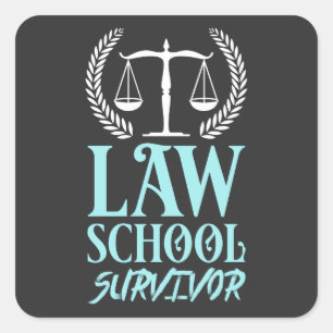 Sticker Carré AVOCATS : Survivant de la faculté de droit