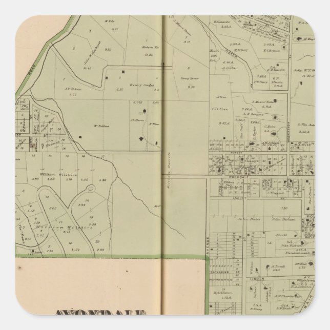 Sticker Carré Avondale, Ohio (Devant)