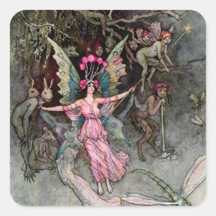 Sticker Carré « Away Down Under » par Warwick Goble