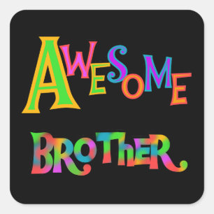 Sticker Carré Awesome Frère T-shirts et cadeaux