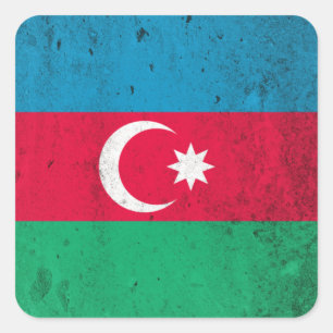 Sticker Carré Azerbaïdjan