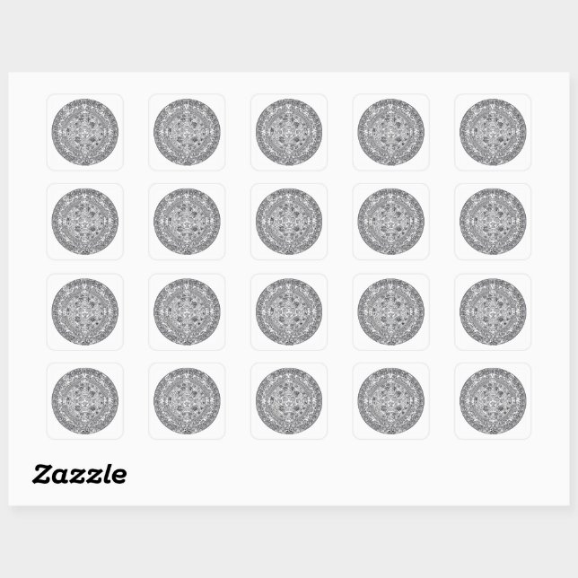 Sticker Carré AZTEC OU MEXICA mexicaine (Feuille)