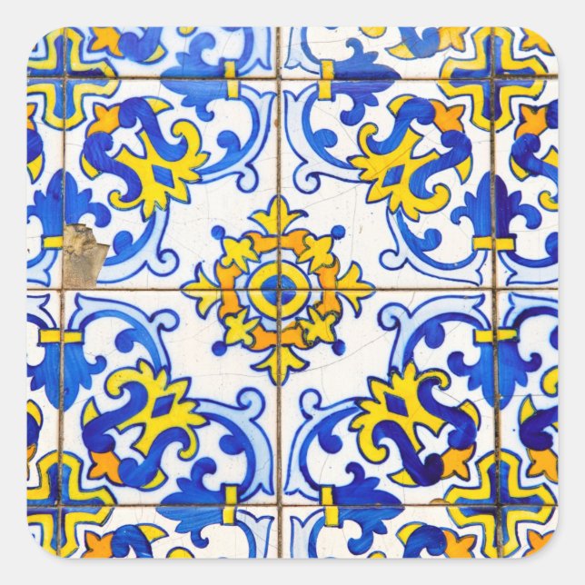Sticker Carré azulejos Carreaux céramiques (Devant)