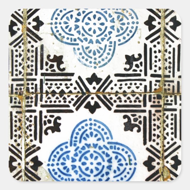 Sticker Carré Azulejos, Portuguese Tiles (Devant)