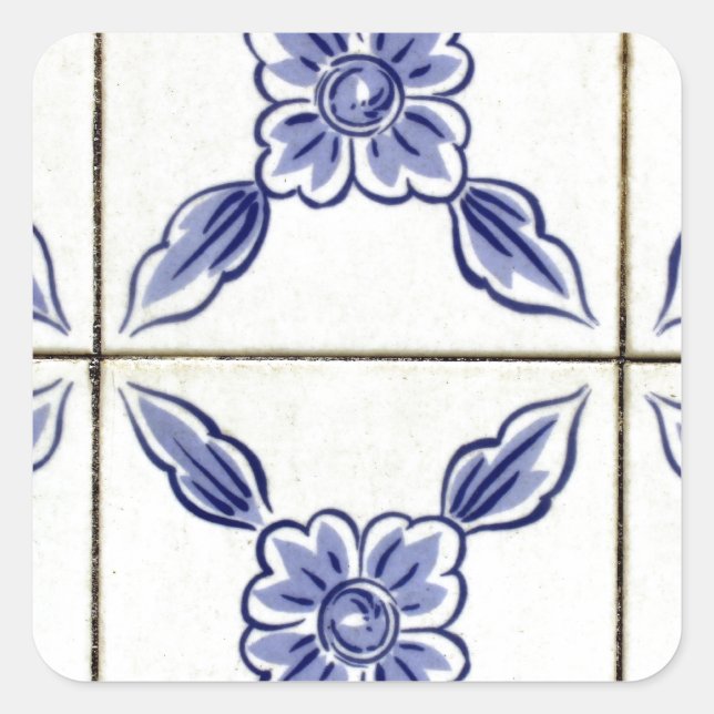 Sticker Carré Azulejos, Portuguese Tiles (Devant)