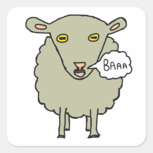 Sticker Carré Baa Sheep