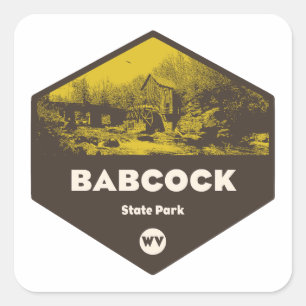 Sticker Carré Babcock State Park West Virginie