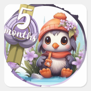 Sticker Carré Baby - 5 months too
