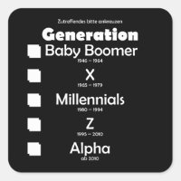Baby Boomer, X, Y, Millénium, Z, Al