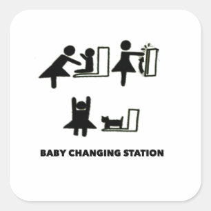 Sticker Carré Baby Changing Station