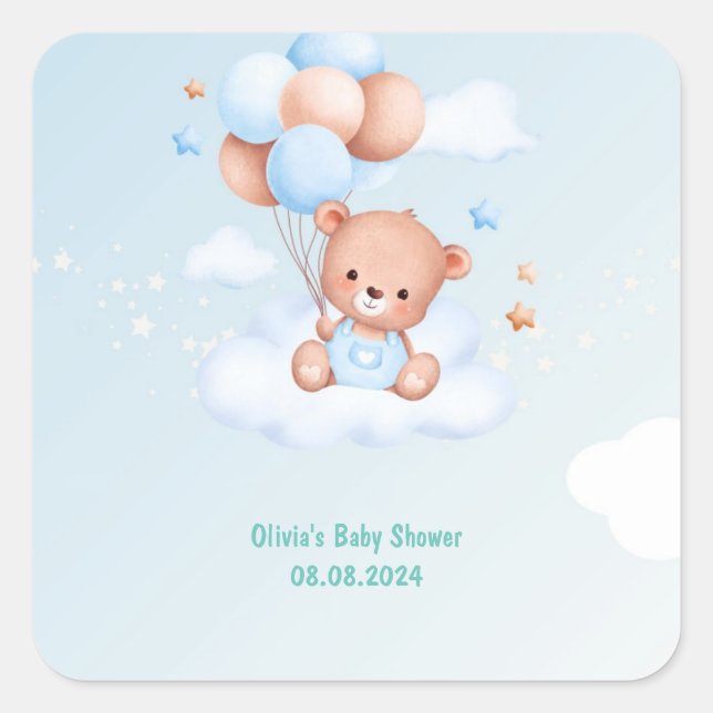 Sticker Carré Baby shower (Devant)