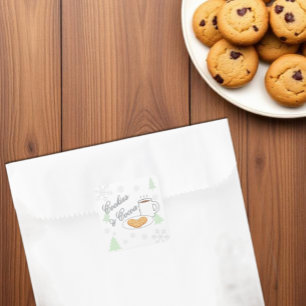 Sticker Carré Baby Shower Cookies & Cocoa