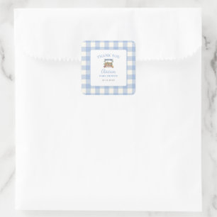 Sticker Carré Baby shower pour garçons cultivé localement