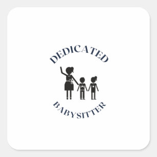 STICKER CARRÉ BABYSITTER DÉDIÉ