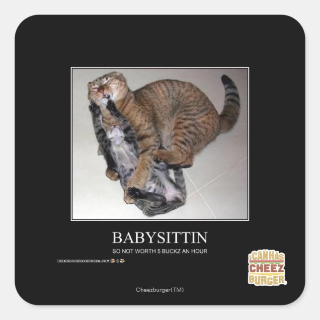 Sticker Carré Babysittin (Devant)