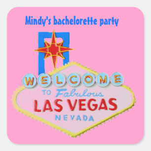 Sticker Carré Bachelorette rose Las Vegas