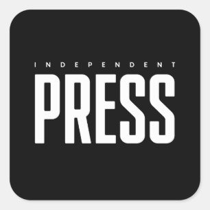 Sticker Carré Badge d'identification de presse indépendant