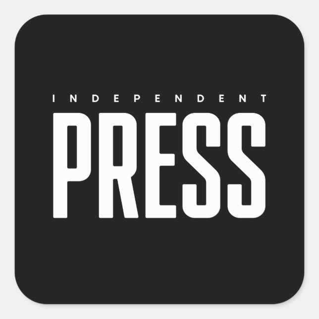 Sticker Carré Badge d'identification de presse indépendant (Devant)