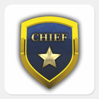 Sticker Carré Badge en chef d'or