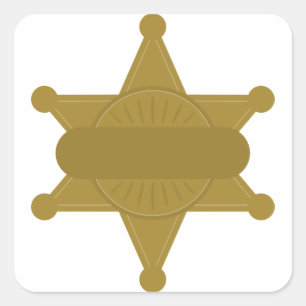 Sticker Carré Badge Sheriff