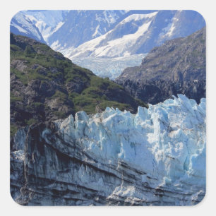 Sticker Carré Baie de glacier, Alaska