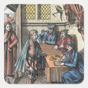 Sticker Carré Bailliage, ou tribunal d'Bailiff du Roi, afte