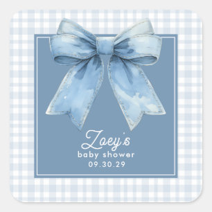 Sticker Carré Bain de bébé en Jean Bleu