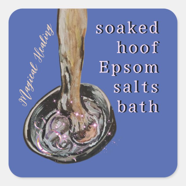 Sticker Carré bain de sels Epsom (Devant)